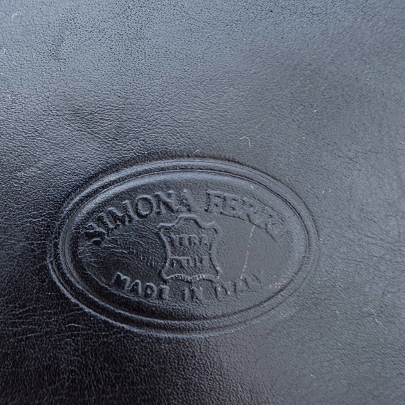 Simona Ferri Vinatge Black Leather Purse Bag - Picture 4 of 12